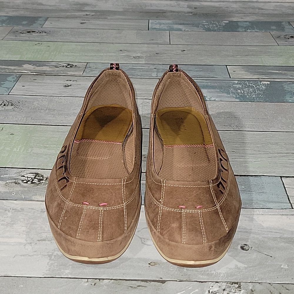 Ecco Brown Slip on Flats sz 41